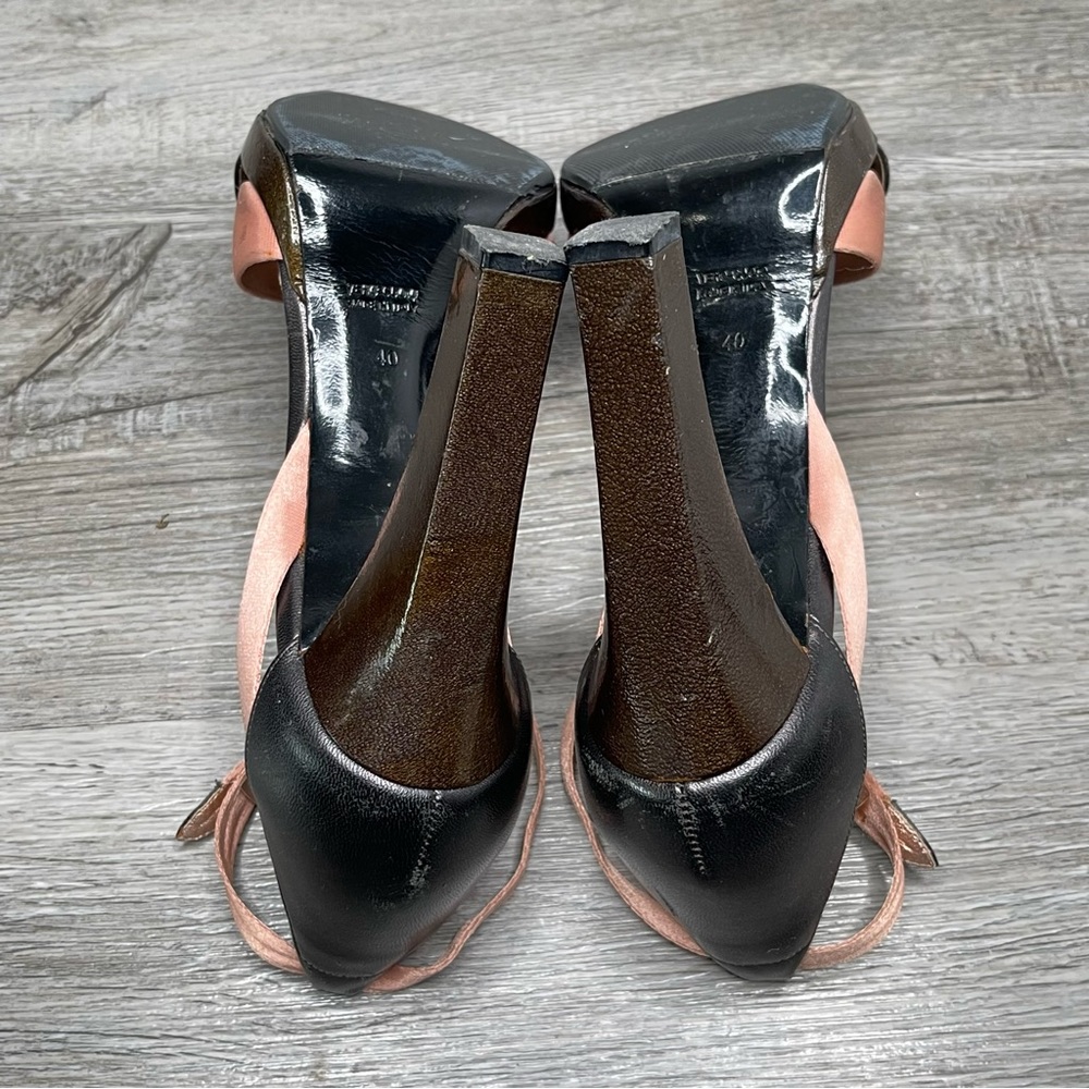Rene Caovilla Satin Heels with Swarovski Crystals Pink/Brown Size 40 or US10 - Picture 8 of 9